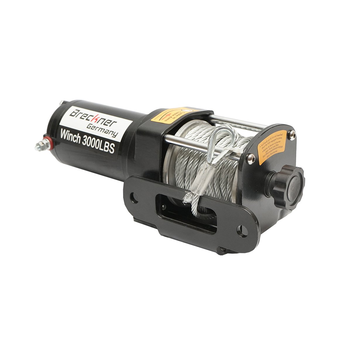 Troliu electric cu telecomanda 12V, 1,6T (3000lbs) cablu otel 5x11m, solenoid 100A Breckner Germany